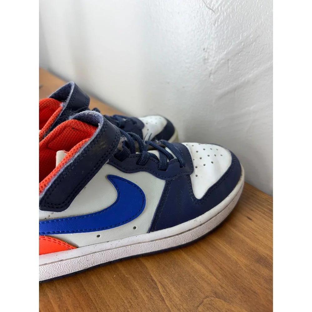 Nike Court Borough Low 2 Kids Midnight Navy University Red DV5457-401 Size 1Y